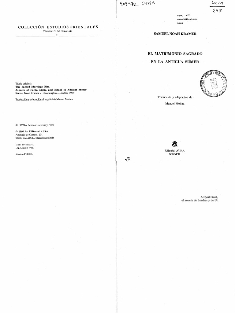 Samuel Noah Kramer La Historia Empieza En Sumer Pdf