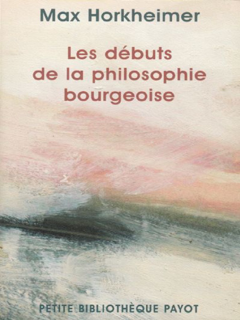 Adorno Et Horkheimer La Dialectique De La Raison