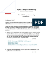 Financial and Managerial Accounting Assignment Brief