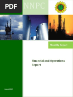 NNPC Monthly Financial and Operations Report August 2015