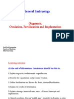 Oogenesis, Ovulation, Fertilization & Implantation (MED 1112)