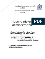 Ensayo Contexto Economico de Las Organizaciones