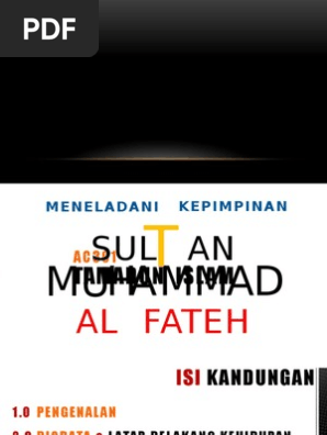 Sultan Muhammad Al Fateh Pdf