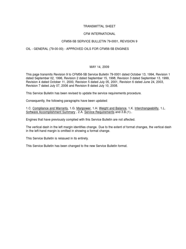 Cfm56 5b Sb Rev 79 0001 Pdf Pdf Science Engineering