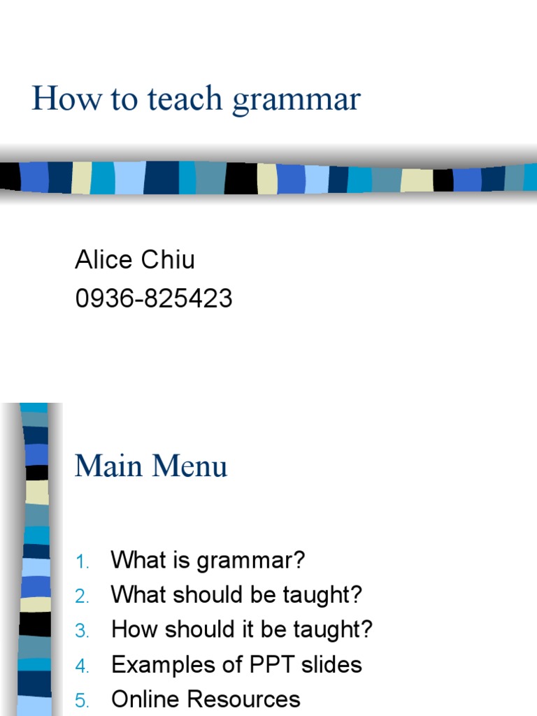 Effective Grammar Teaching Strategies | PDF | Second Language | Grammar
