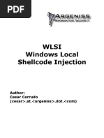 Windows Local Shellcode Injection WLSI