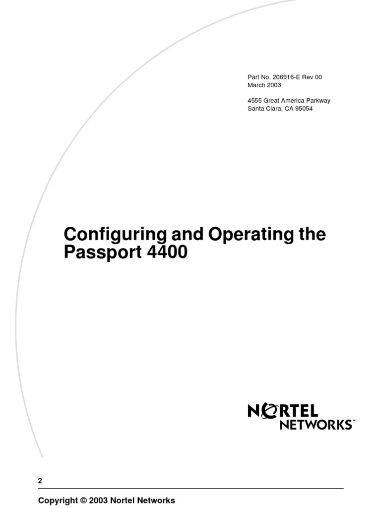 Nortel Passport | PDF | License | Command Line Interface
