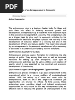 What is the Role of an Entrepreneur in Economic Development