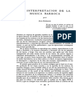 La interpretación de la música barroca - Kurt Rotmann