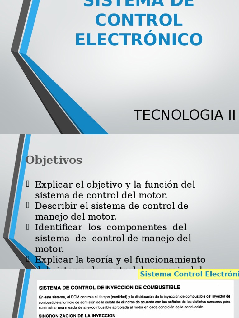 Sistema de Control Electrónico del Motor | PDF | Inductor | Sensor