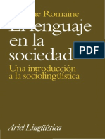 (Suzanne Romaine) El Lenguaje en La Sociedad Leido