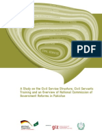 6. a Study on the Civil Service Structure Civil Servants Training and an Overview of National Commission of Government Reforms in Pakistan