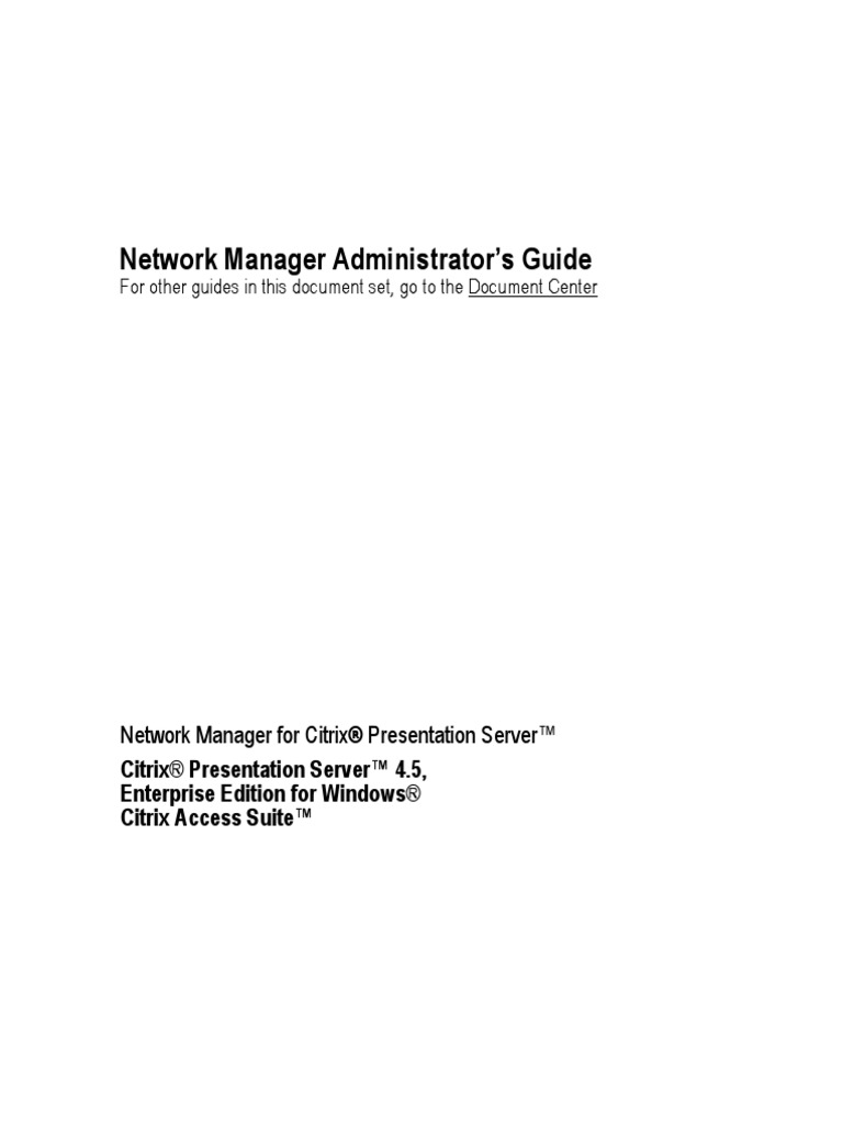 Network Manager Guide PDF Windows 2000 Microsoft Windows