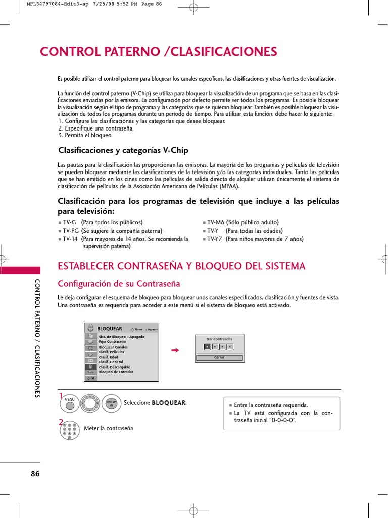 TV LCD LG 42LG50 PDF Televisión Tecnología de medios
