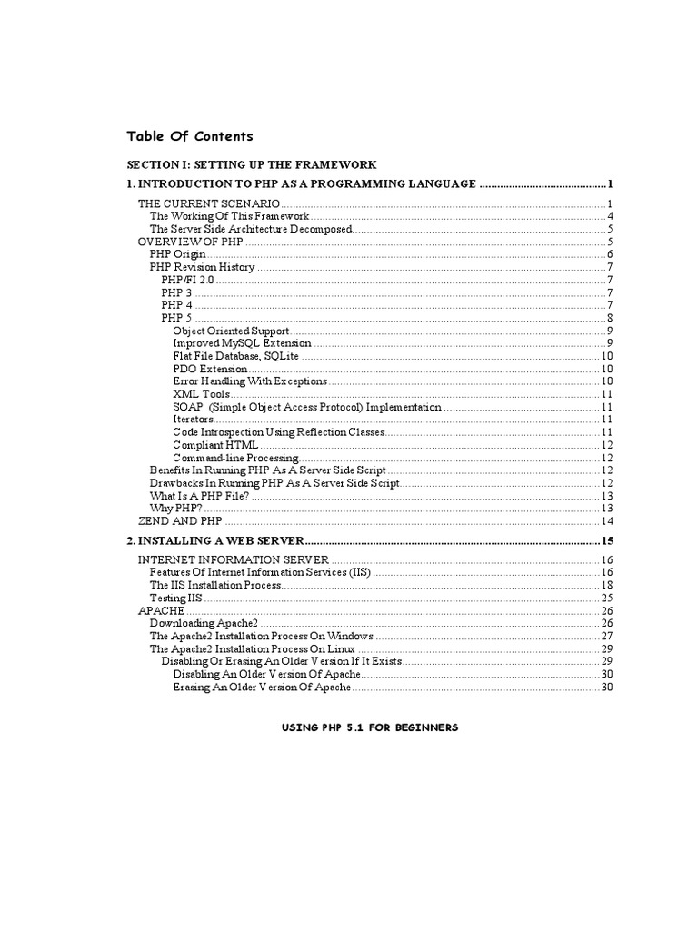 Beginner's Guide to PHP 5.1 Setup | PDF | Php | My Sql