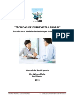 Tecnicas de Entrevista Laboral Manual Del Participante