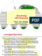 Structuring LBO Financing: Prof. Ian Giddy