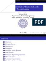 Finite Element Study of Elastic Rods Under Thermal Loading