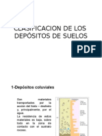 Clasificacion de Los Depósitos de Suelos