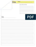 Letter Writing Template