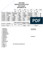 Jadwal Pelajaran Madrasah Aliyah Azkiya X