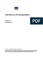Test Plan For LTE Interoperability: Revision 1.0 December 2011