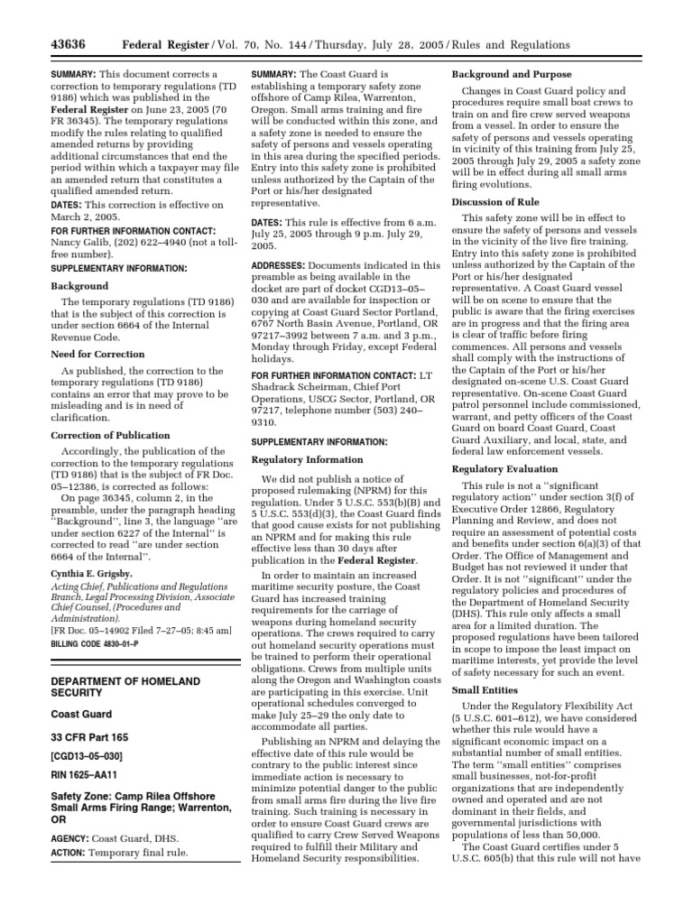 Correction to IRS Amended Return Rules | PDF | United States Coast ...