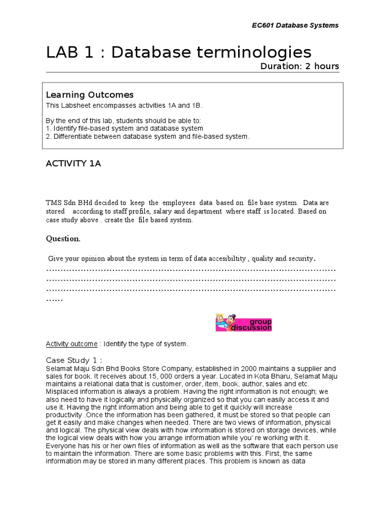 Database Systems: File vs. Database Analysis | PDF | Databases ...