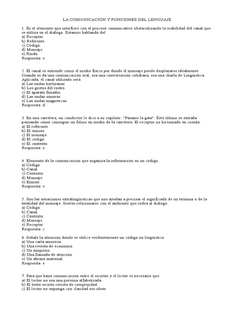 Funciones del Lenguaje en Comunicación | PDF | Comunicación | Lingüística