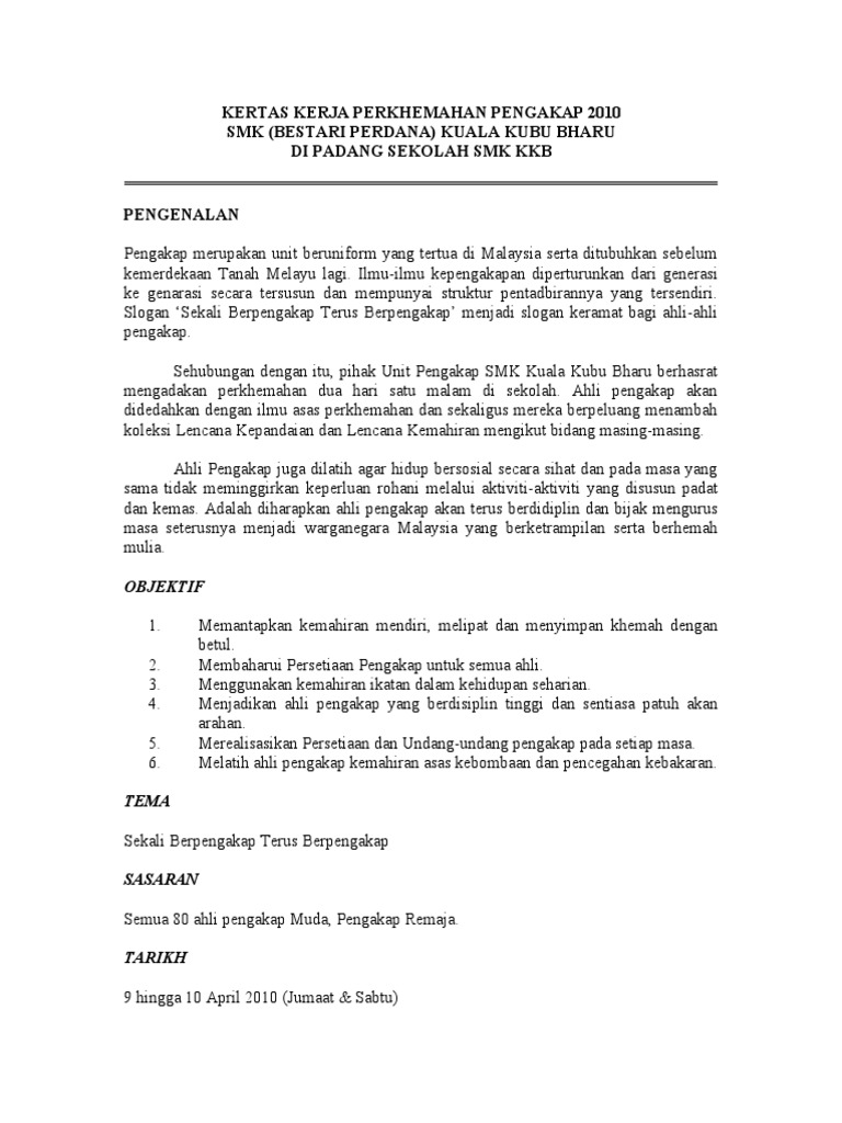 Kertas Kerja Pengakap Smkkkb 2010 Pdf