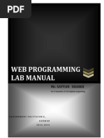 Download Web Programming Lab Manual by sayyan SN284385141 doc pdf