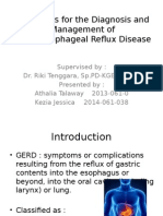 Guidelines For The Diagnosis and Management of Gastroesophageal Reflux Disease