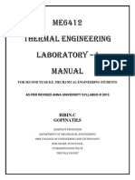 ME6412 Thermal Engineering Laboratory - I Manual: Bibin.C Gopinath.S