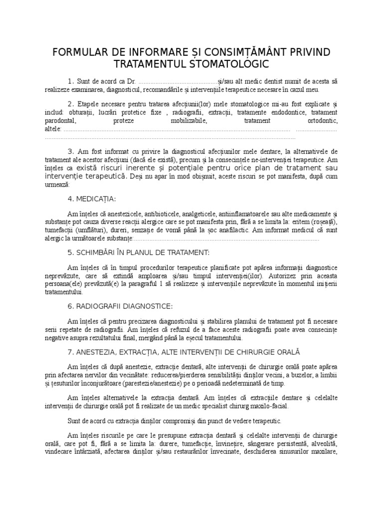 Acord Pacient | PDF