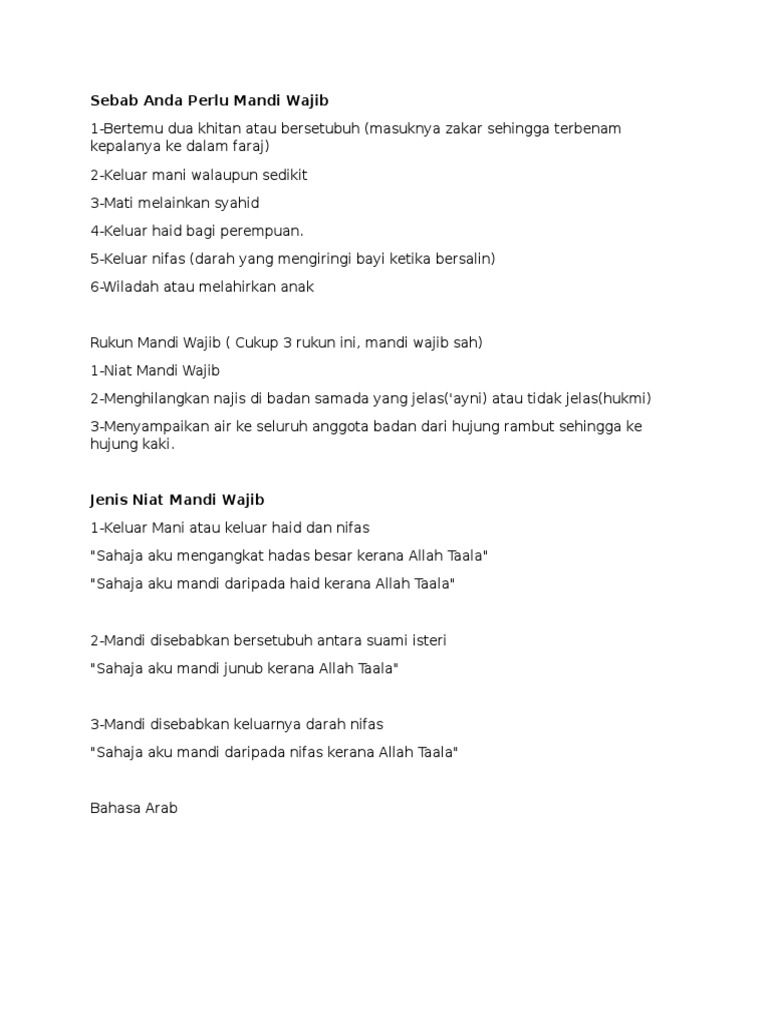 Sebab Anda Perlu Mandi Wajib Pdf