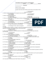 Second Periodical Test in Science and Health 6