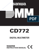Sanwa CD772 True RMS  Instruction Manual