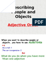 Describing People and Objects: Adjective Order