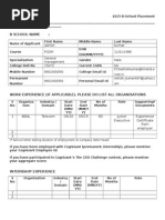 Cognizant Application Form