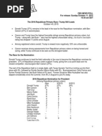 Download CBS News poll 2016 Republican presidential campaign  by CBS News Politics SN284426064 doc pdf