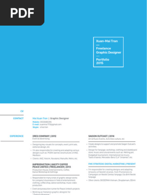 Xuan Mai Tran Freelance Graphic Designer