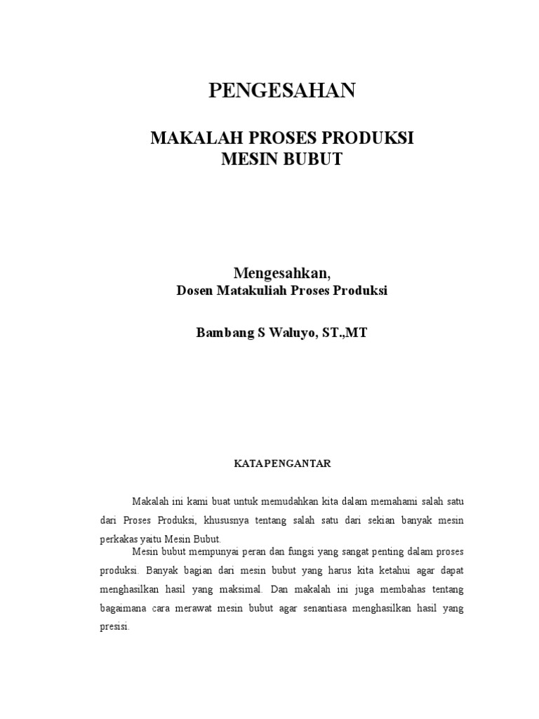 Makalah Mesin Bubut
