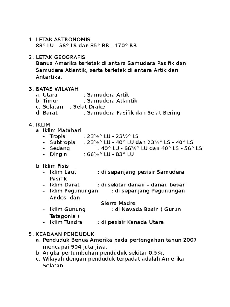 Karakteristik Benua Amerika Pdf