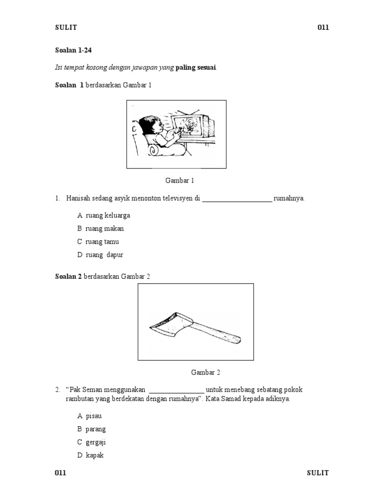 Soalan Online Darjah 2 - Contoh PP