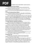 Transcultural Perspective in The Nursing Care of Adults Physiologic Development During Adulthood