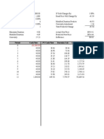 Period Cash Flow PV Cash Flow Duration Calc Convexity Calc