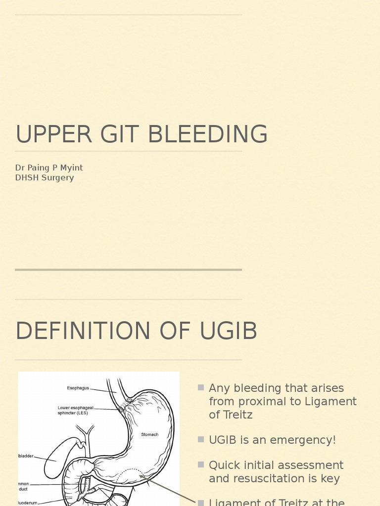 Understanding Upper Gastrointestinal Bleeding | PDF | Peptic Ulcer ...