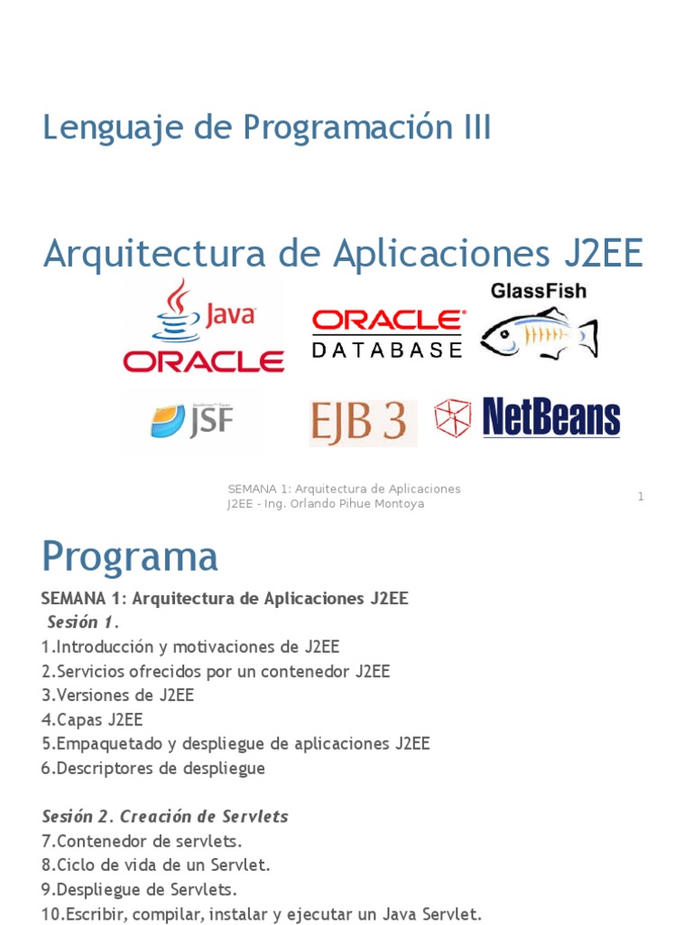Arquitectura J2EE para Desarrolladores | PDF | Páginas del servidor ...