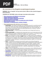 An Overview of The English Morphological System