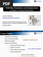 Modeling, Simulation and Optimization